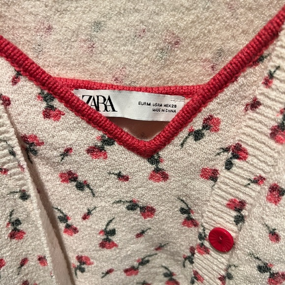 Zara Sweaters Zara Floral Jacquard Knit Sweater And Tank Top Set Poshmark